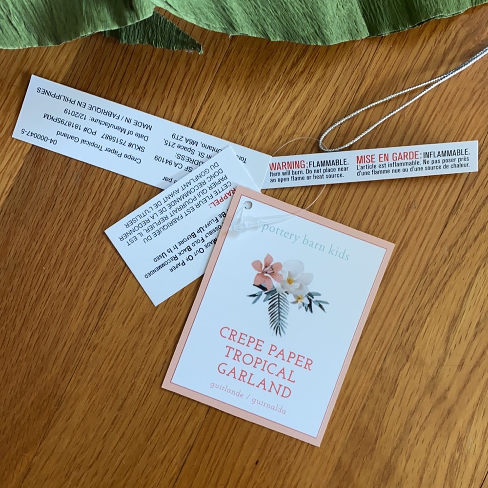Pottery Barn Kids Tropical Flower Garland - Picture 4 of 7